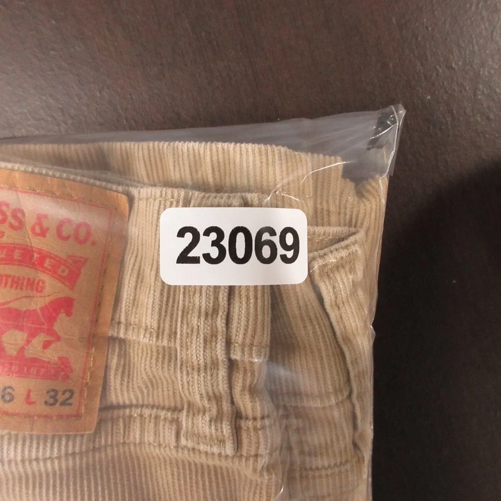 Levis Pants Mens 36x32‎ Tan Beige 502 Regular Tapered Corduroy 5 Pocket Chinos